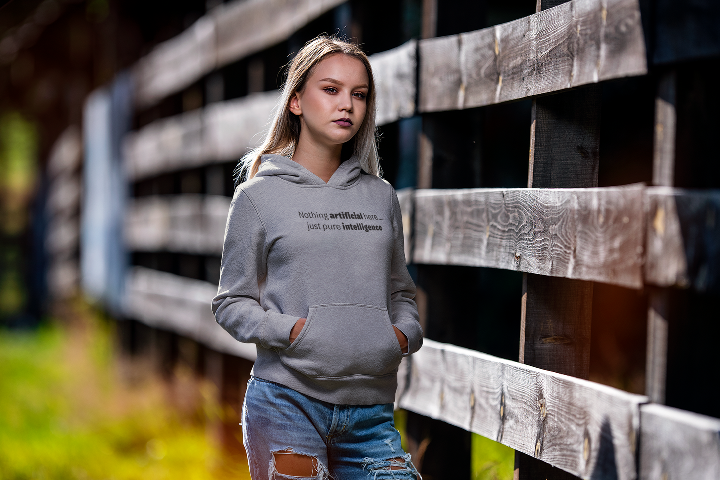 Artificial Intelligence - Black Text - Womens Hoodie