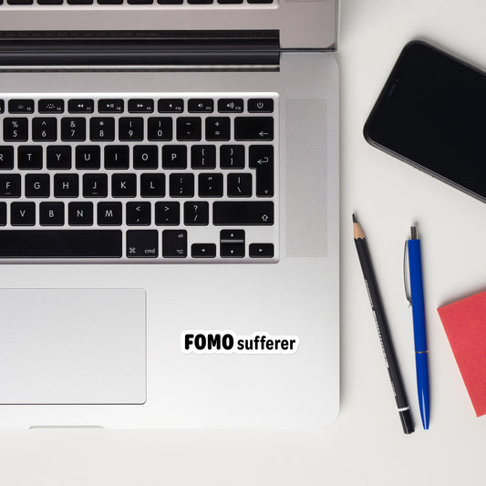 FOMO sufferer - Black Text - Bubble-free stickers