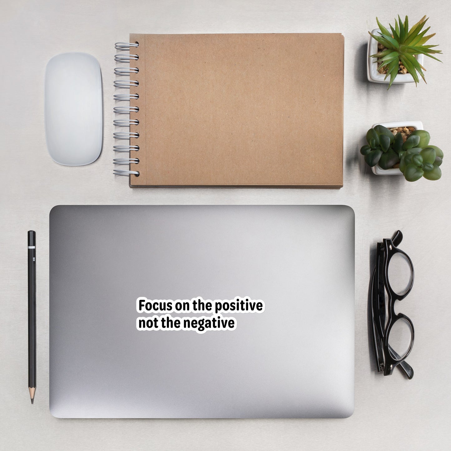 Positive Focus - Black Text - Bubble-free stickers