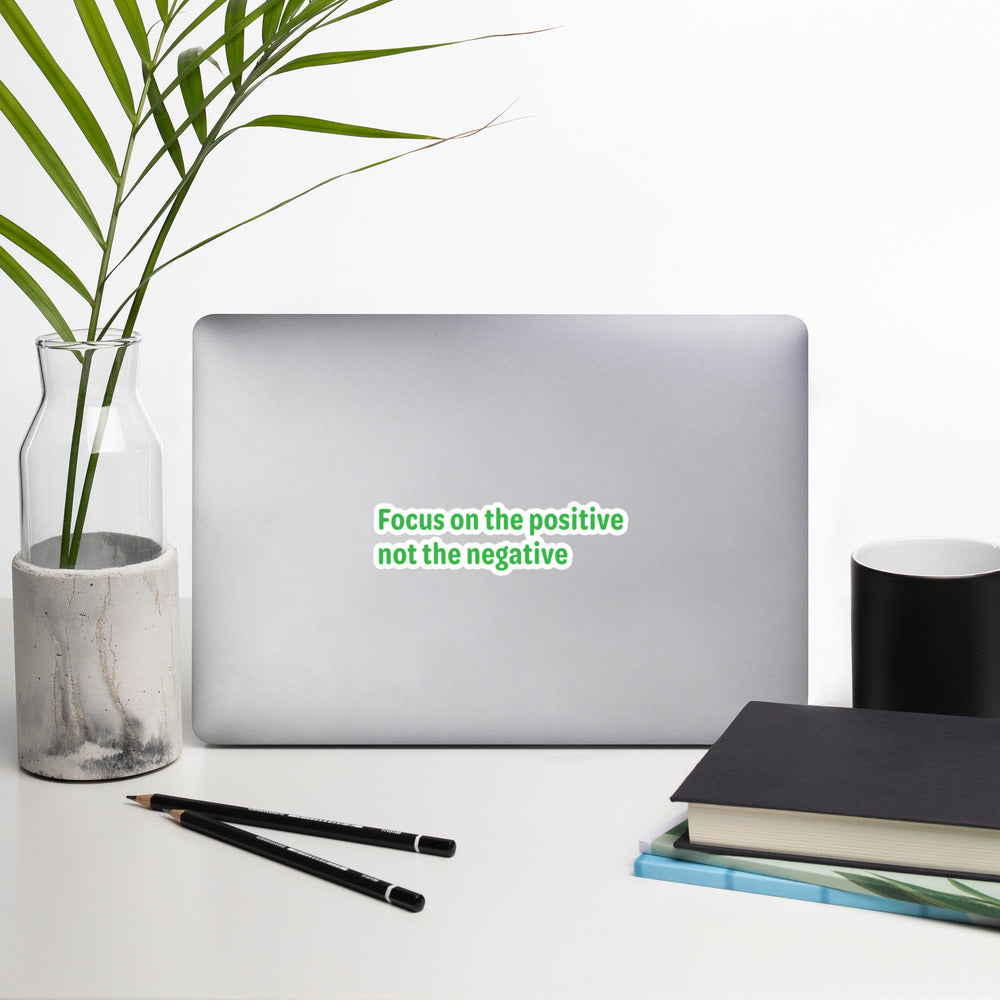 Positive Focus - Green Text - Bubble-free stickers