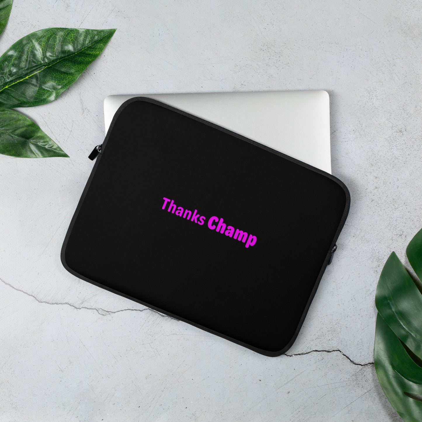 Thanks champ - Magenta/Black - Laptop Sleeve