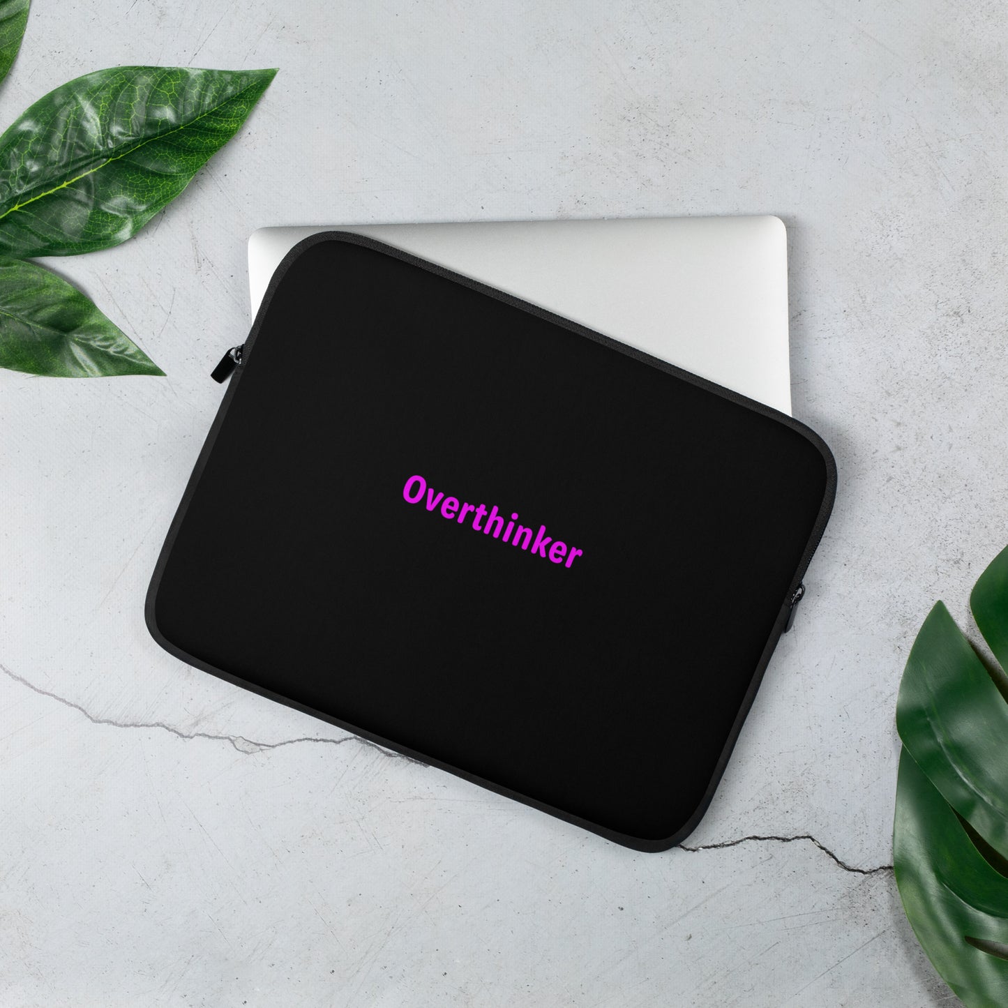 Overthinker - Magenta/Black - Laptop Sleeve