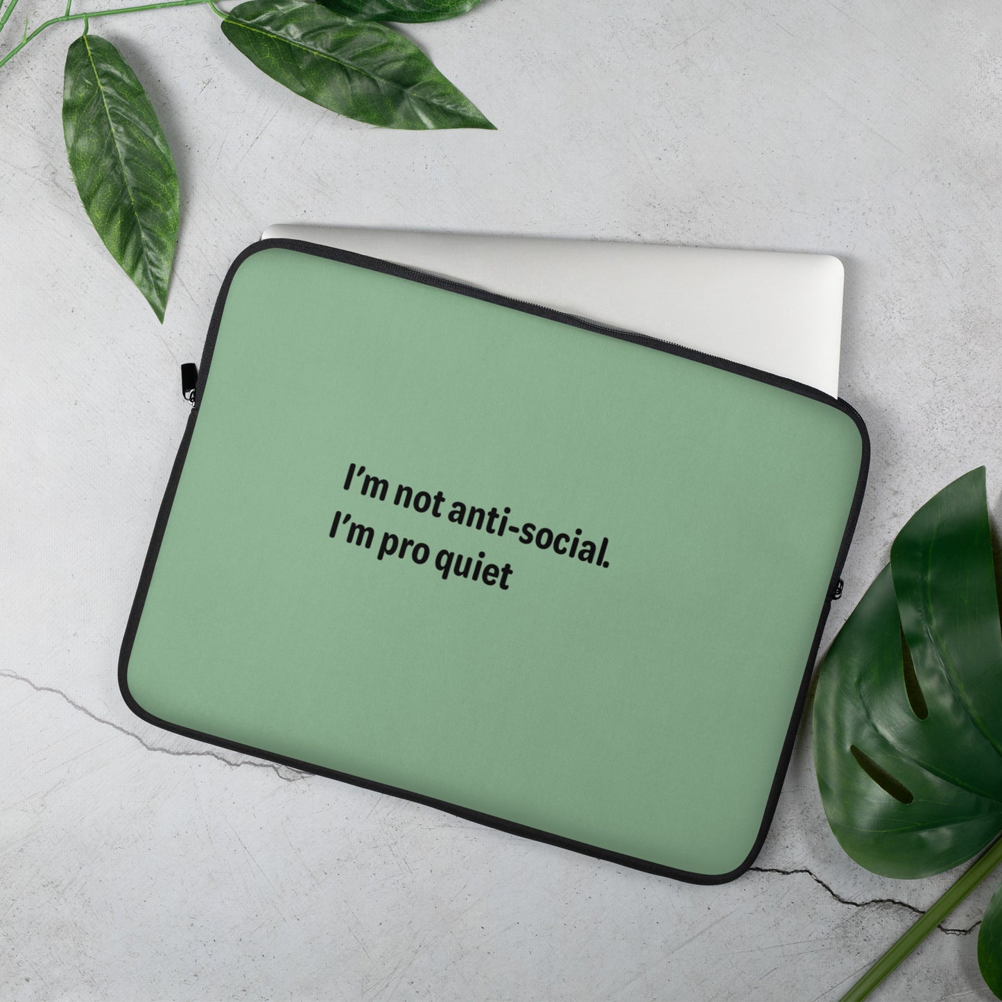 Pro Quiet - Black/Green - Laptop Sleeve