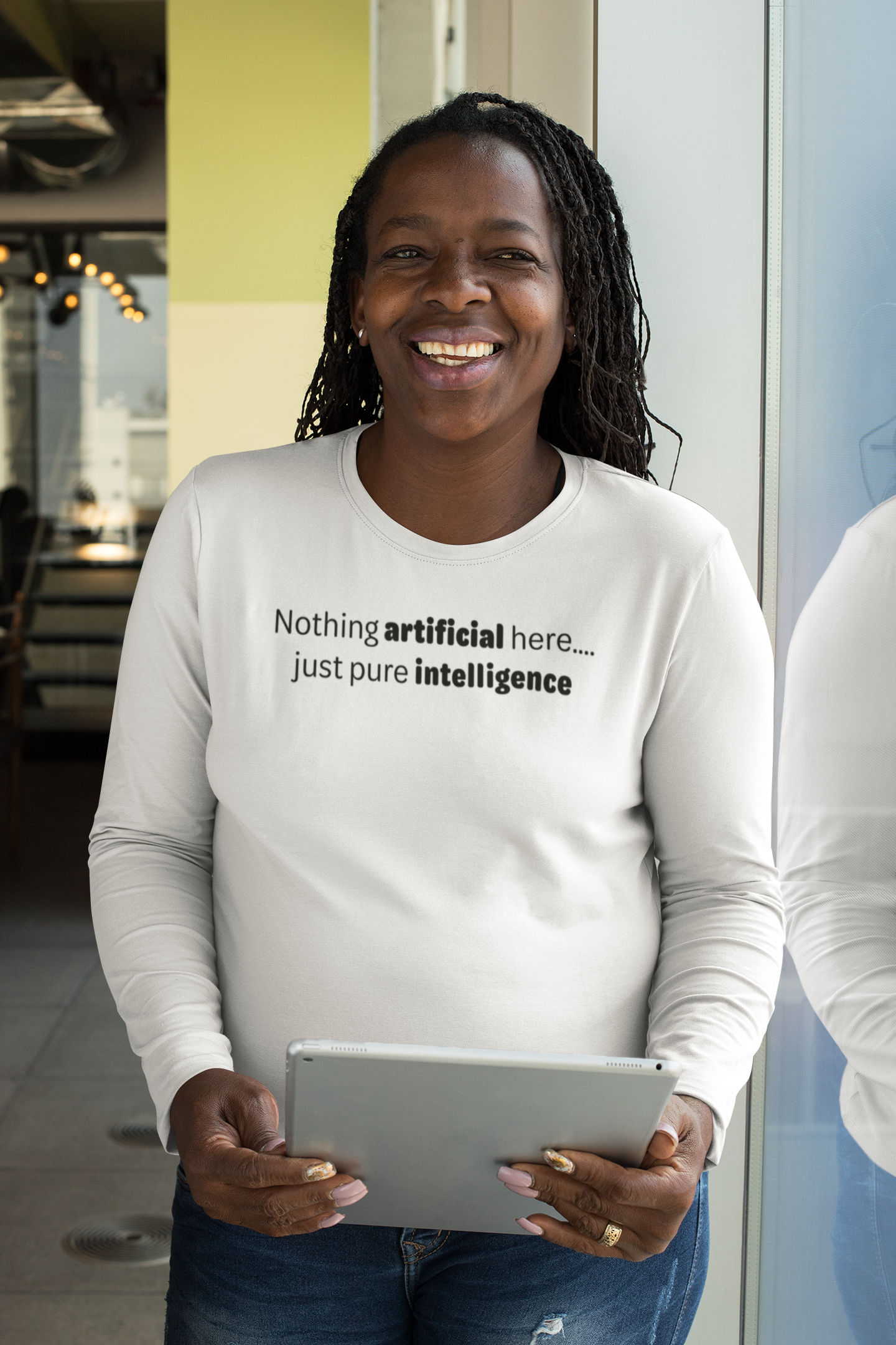 Artificial Intelligence - Black text - Womens Long Sleeve Tee