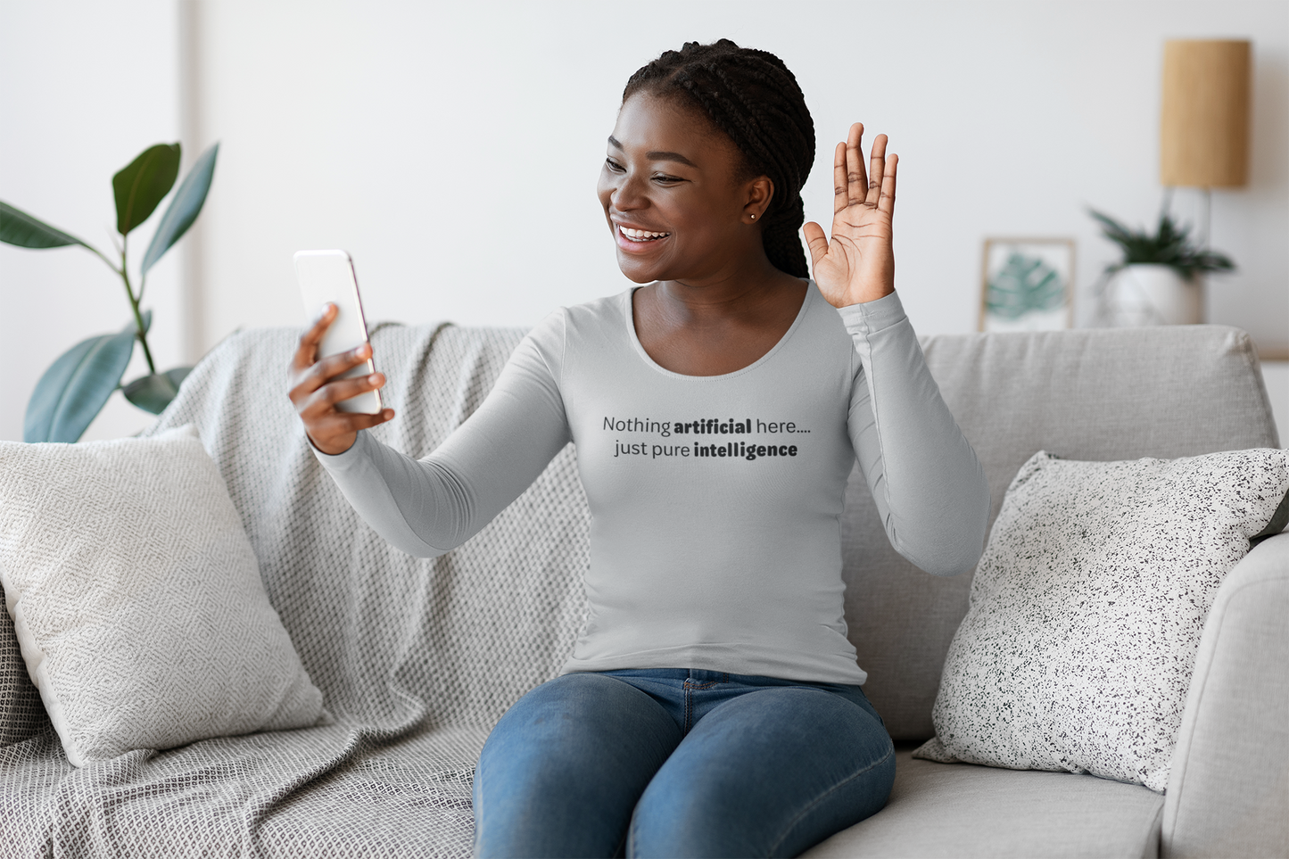 Artificial Intelligence - Black text - Womens Long Sleeve Tee