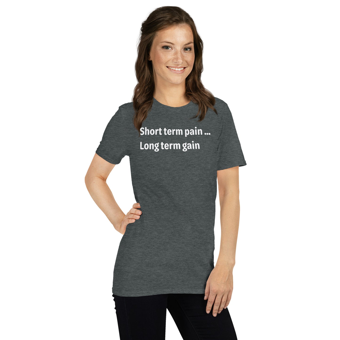 Short Term Pain - White Text - Womens T-Shirt