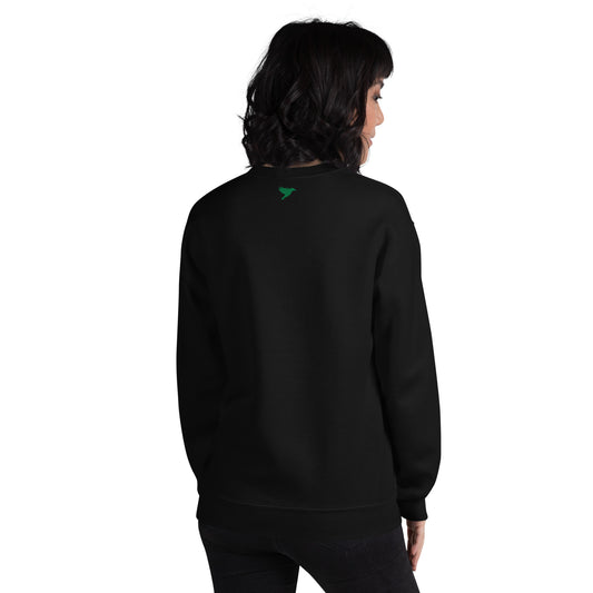 Back in the room - Green Text - Womens Sweatshirt