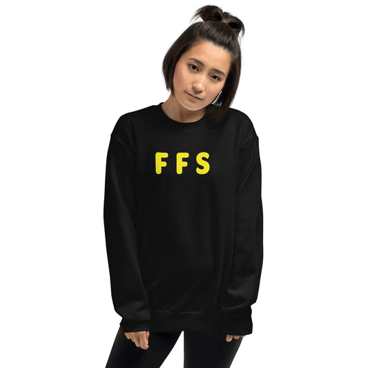 FFS - Yellow Text - Womens Sweatshirt