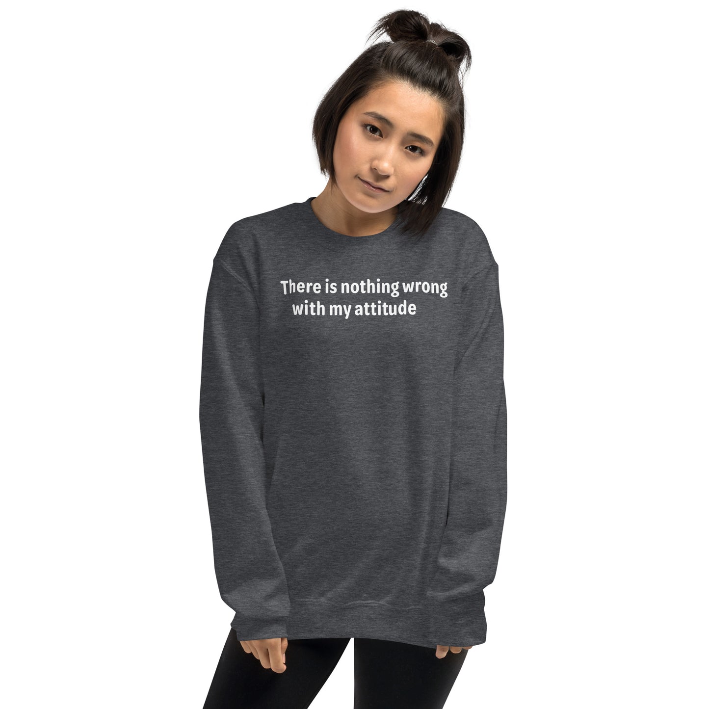 Attitude - White Text - Womens Sweatshirt