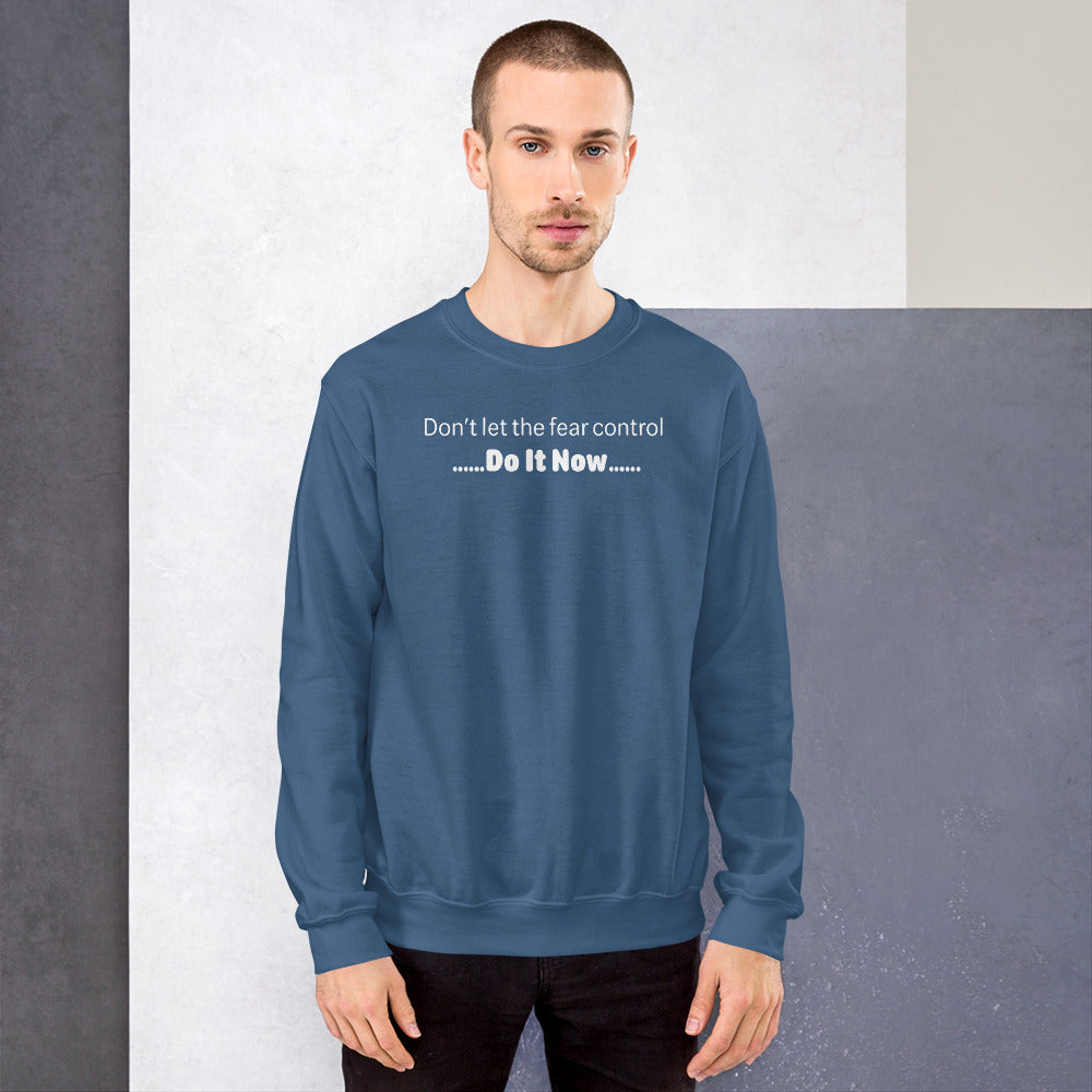 Fear - White Text - Mens Sweatshirt