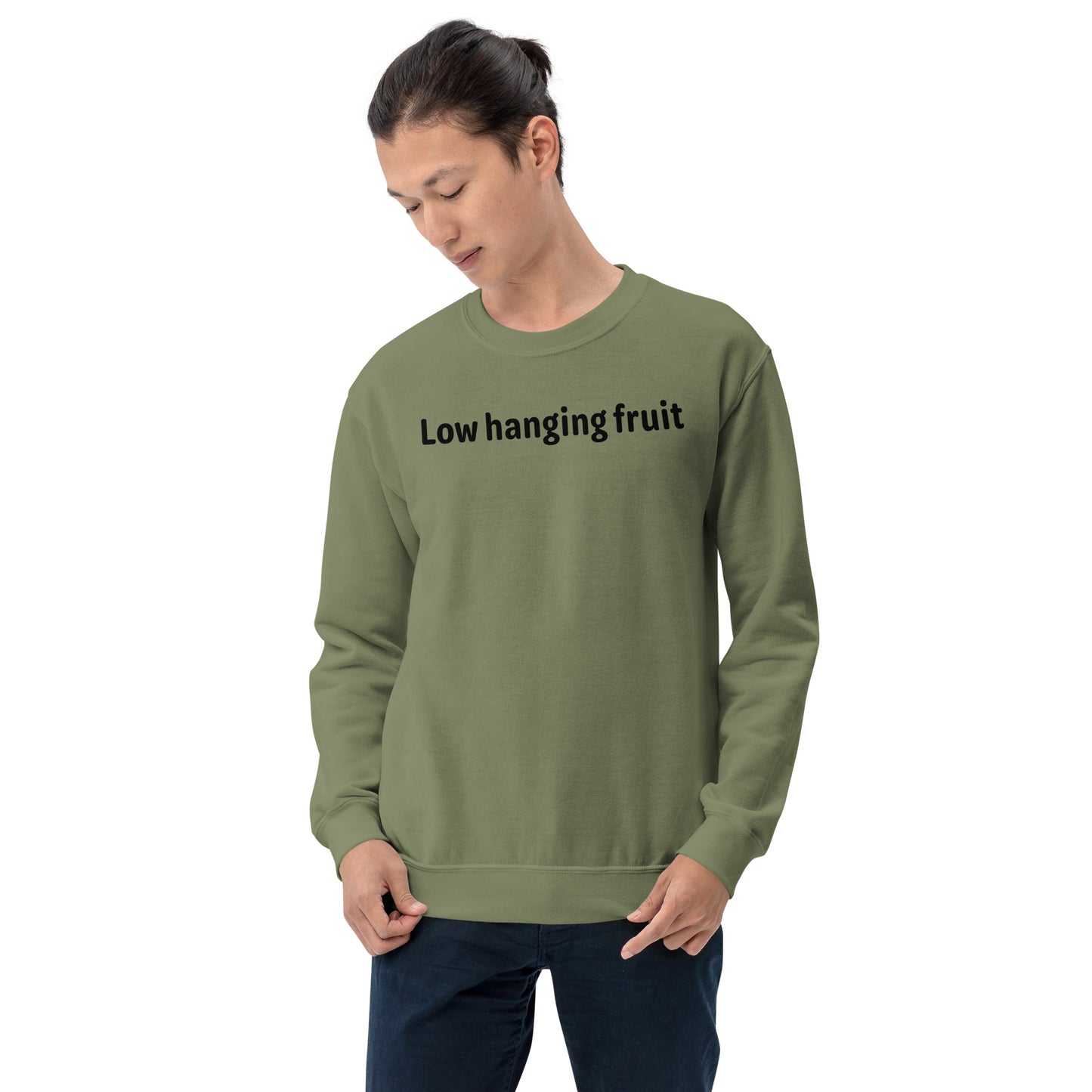 Low Hanging Fruit - Black Text - Mens Sweatshirt