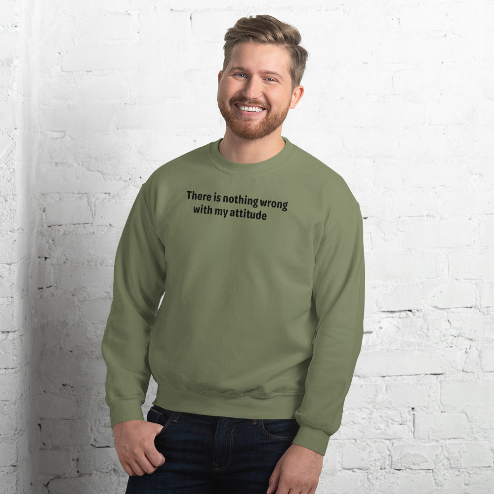 Attitude - Black Text - Mens Sweatshirt