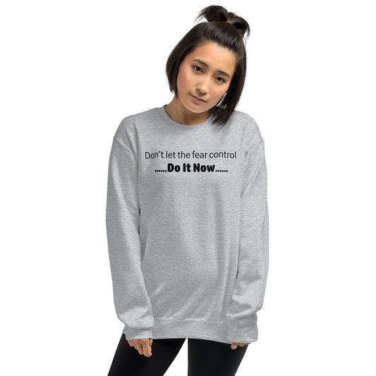 Fear - Black Text - Womens Sweatshirt