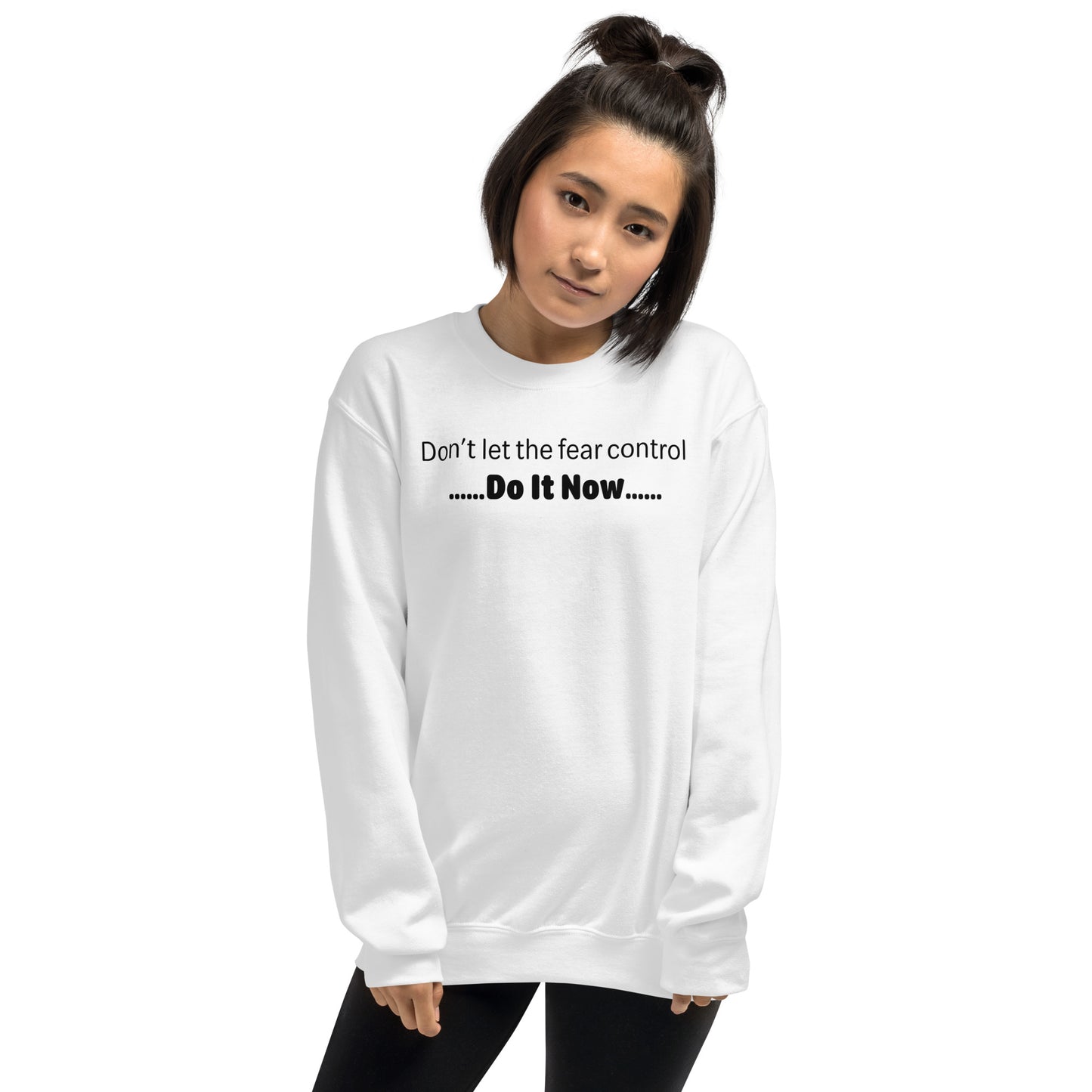 Fear - Black Text - Womens Sweatshirt