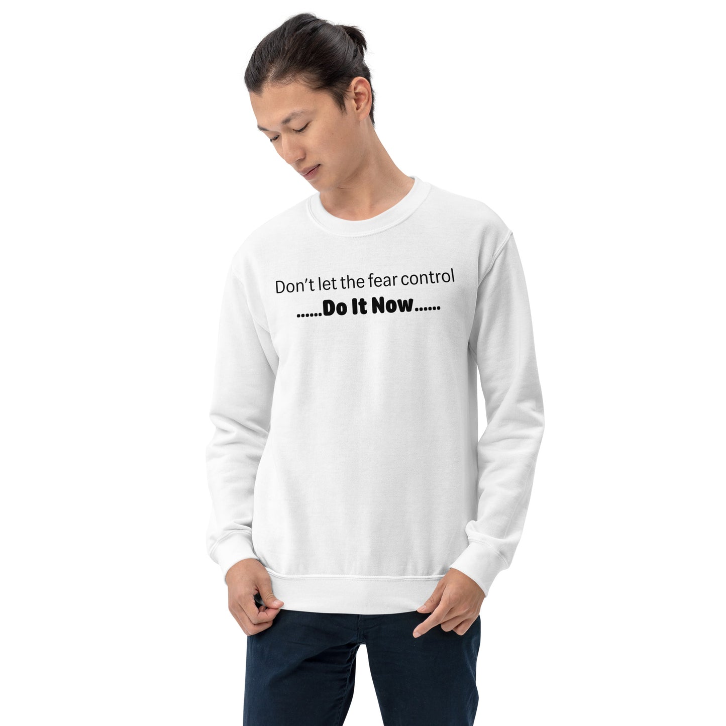 Fear - Black Text - Mens Sweatshirt