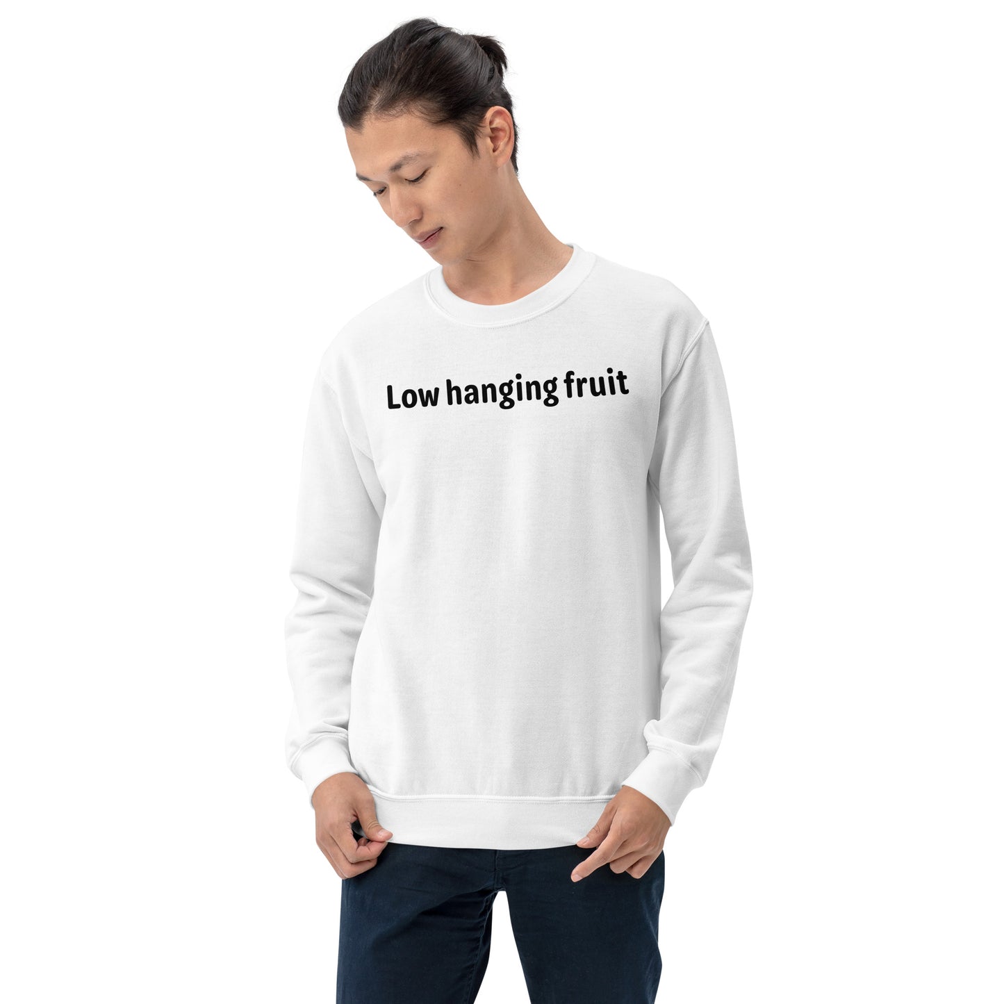 Low Hanging Fruit - Black Text - Mens Sweatshirt