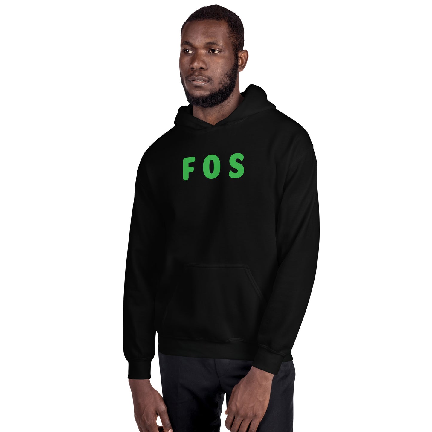 FOS - Green Text - Mens Hoodie