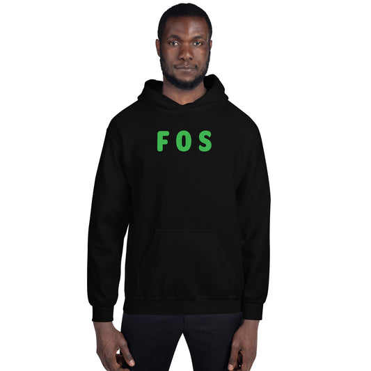 FOS - Green Text - Mens Hoodie