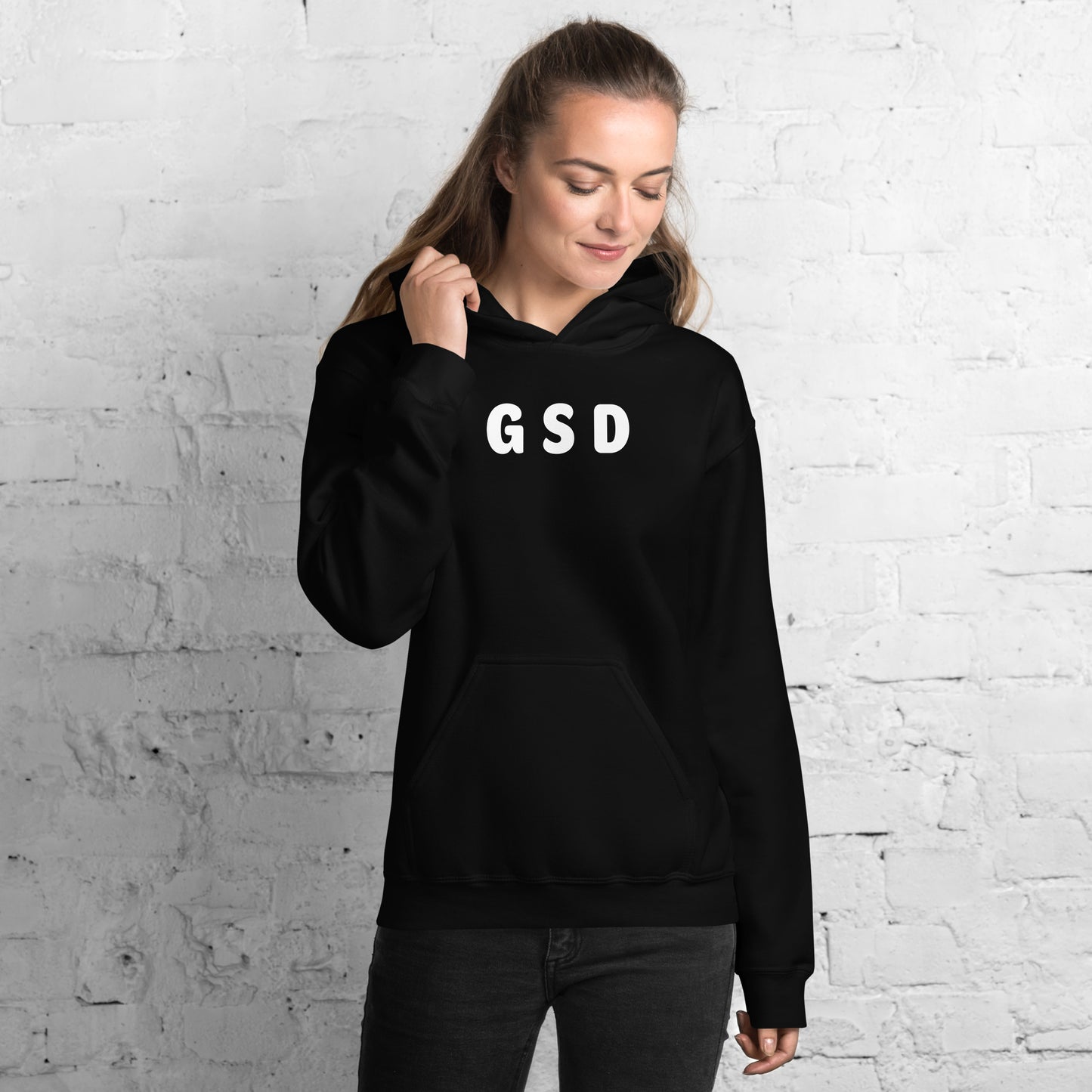 GSD - White text - Womens Hoodie