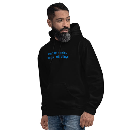 Little things - Blue Text - Mens Hoodie