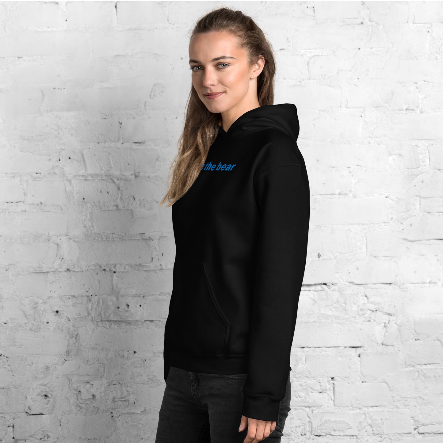 Don't poke the bear - Blue text - Womens hoodie