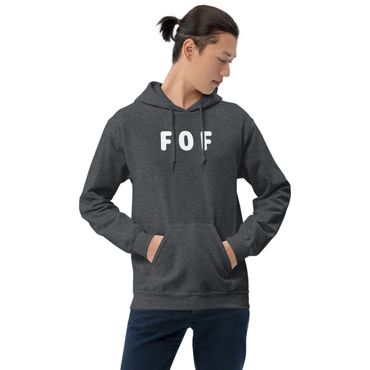 FOF - White text - Mens Hoodie