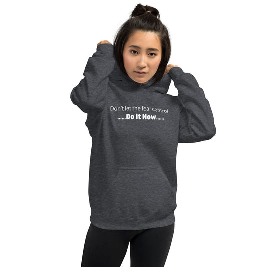 Fear - White text - Womens hoodie