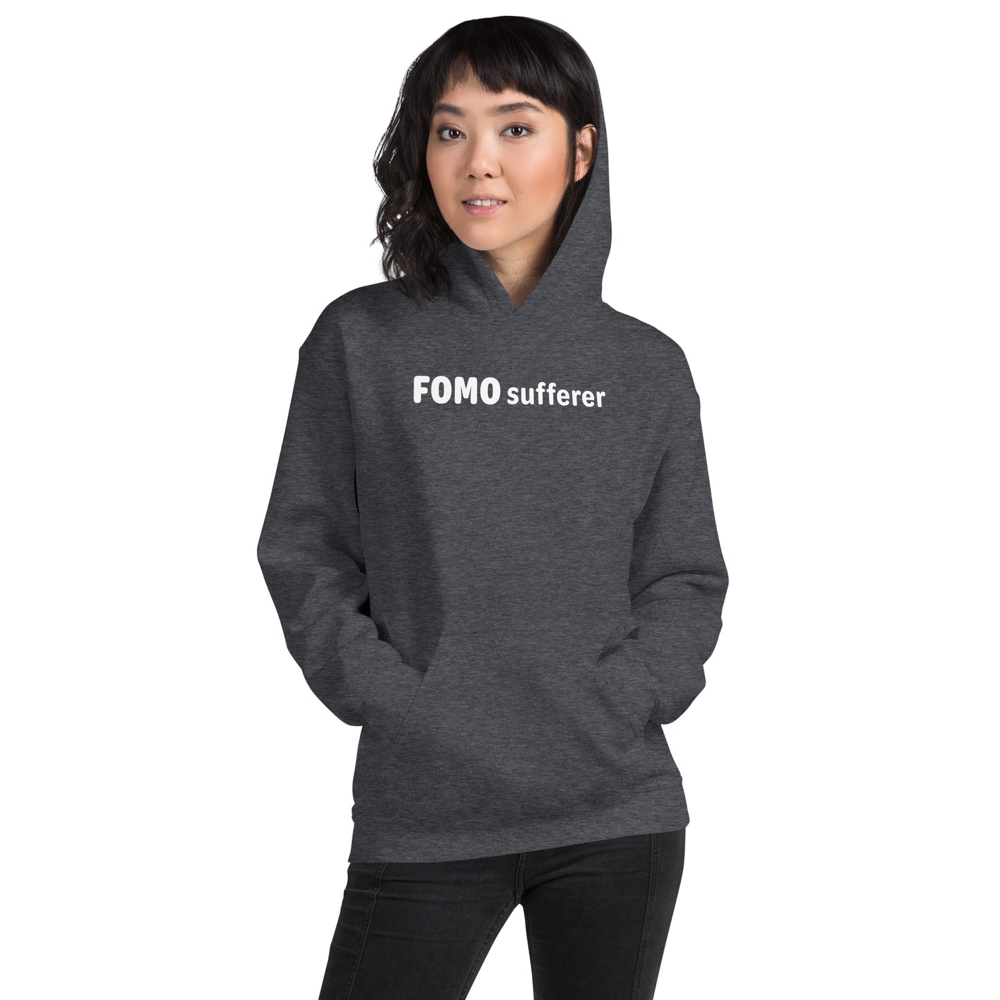 FOMO Sufferer - White Text - Womens Hoodie