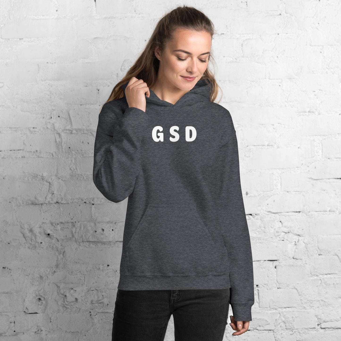 GSD - White text - Womens Hoodie