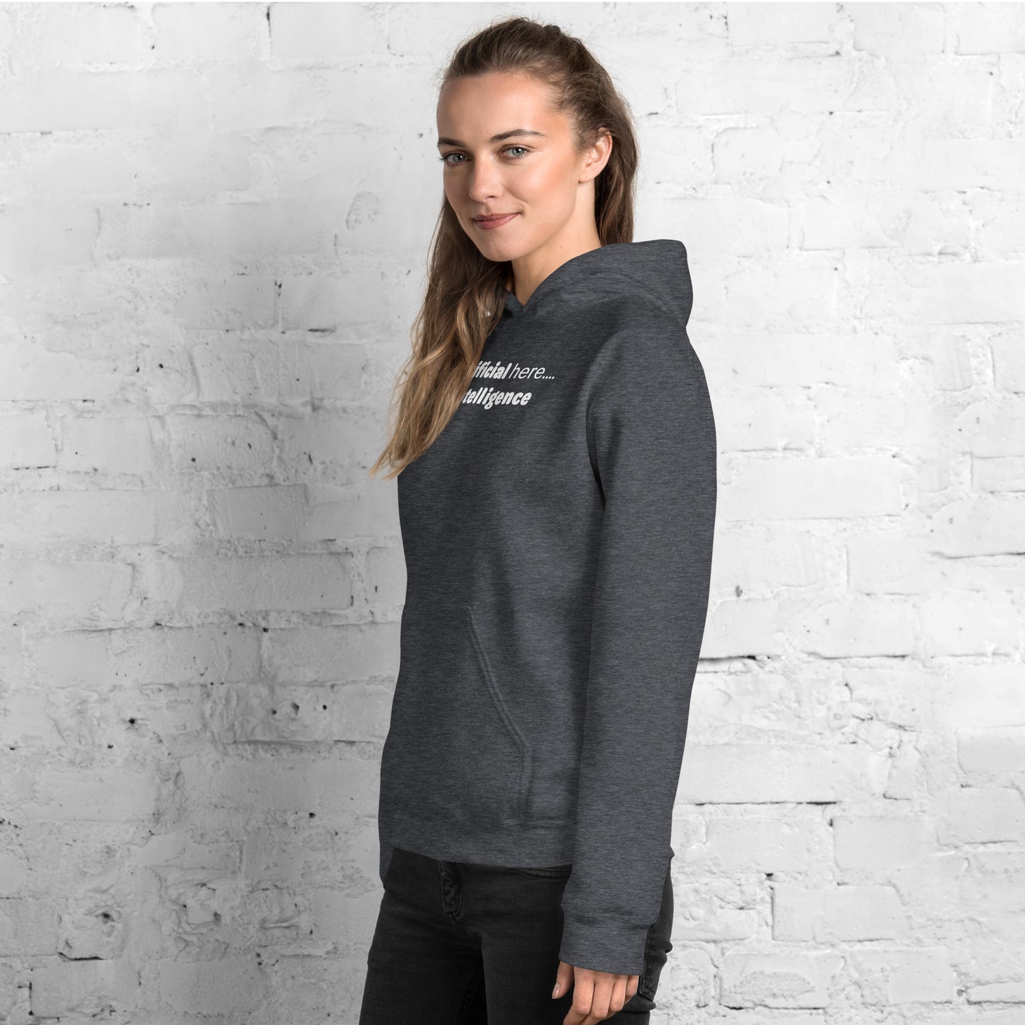 Artificial Intelligence - White text - Womens Hoodie