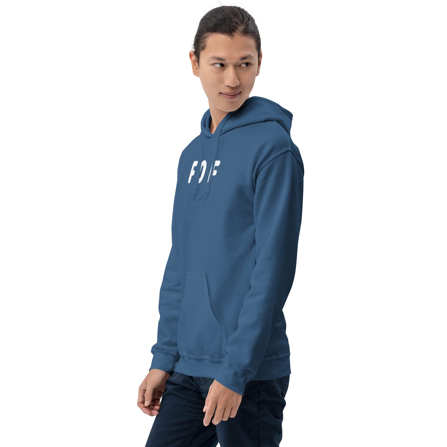 FOF - White text - Mens Hoodie