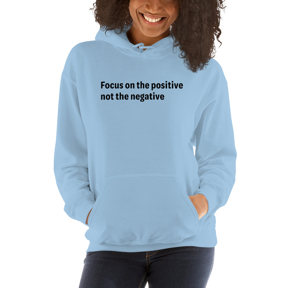 Positive Focus - Black Text - Womens Hoodie