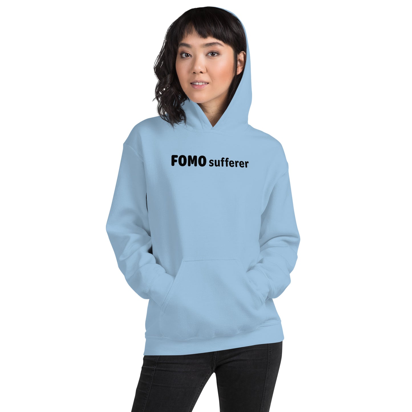 FOMO Sufferer - Black Text - Womens Hoodie