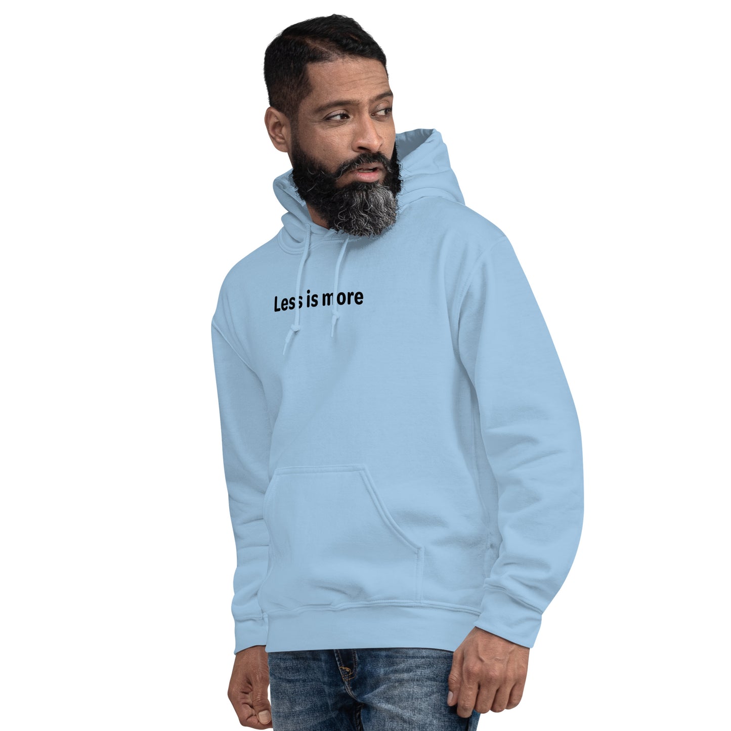 Less is more - Black Text - Mens Hoodie