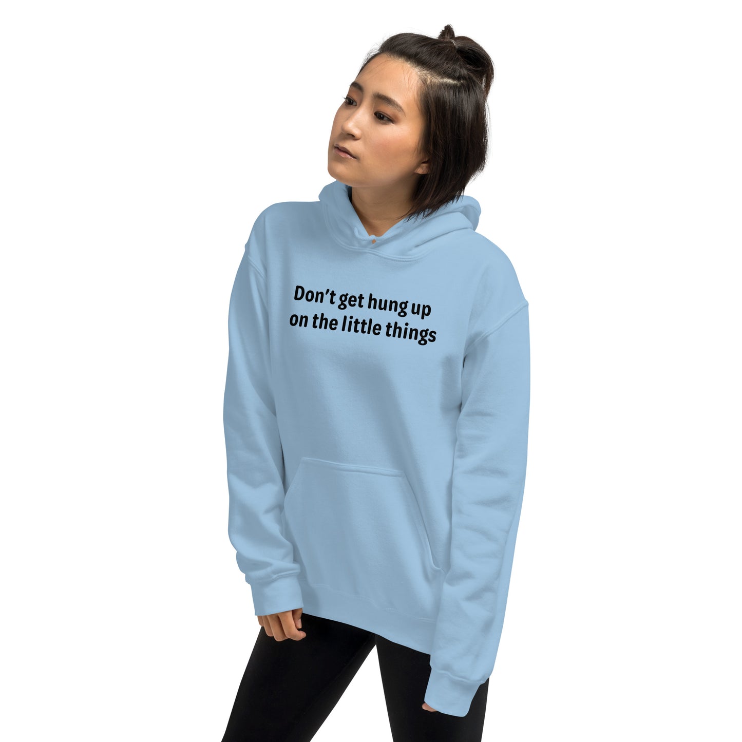 Little things - Black Text - Womens Hoodie