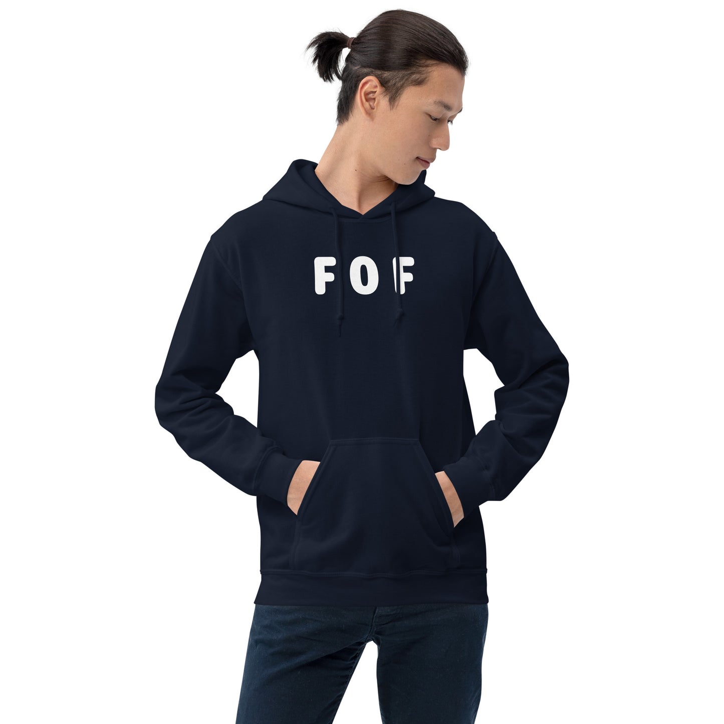 FOF - White text - Mens Hoodie