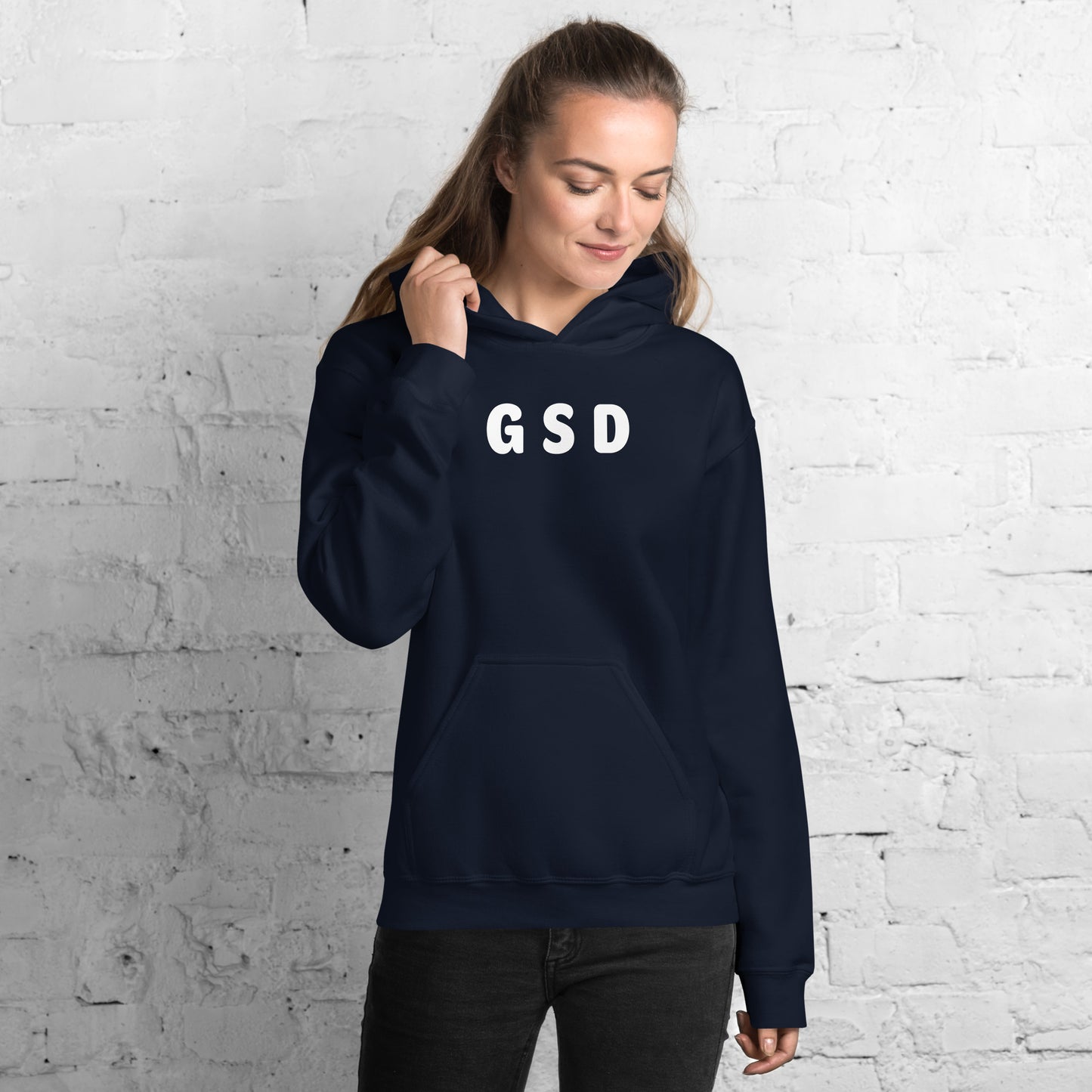 GSD - White text - Womens Hoodie