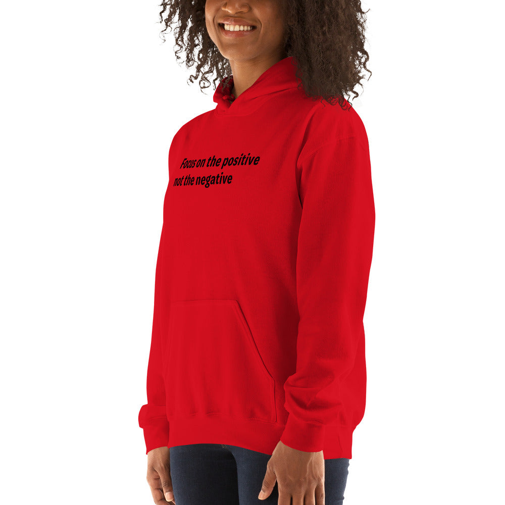 Positive Focus - Black Text - Womens Hoodie