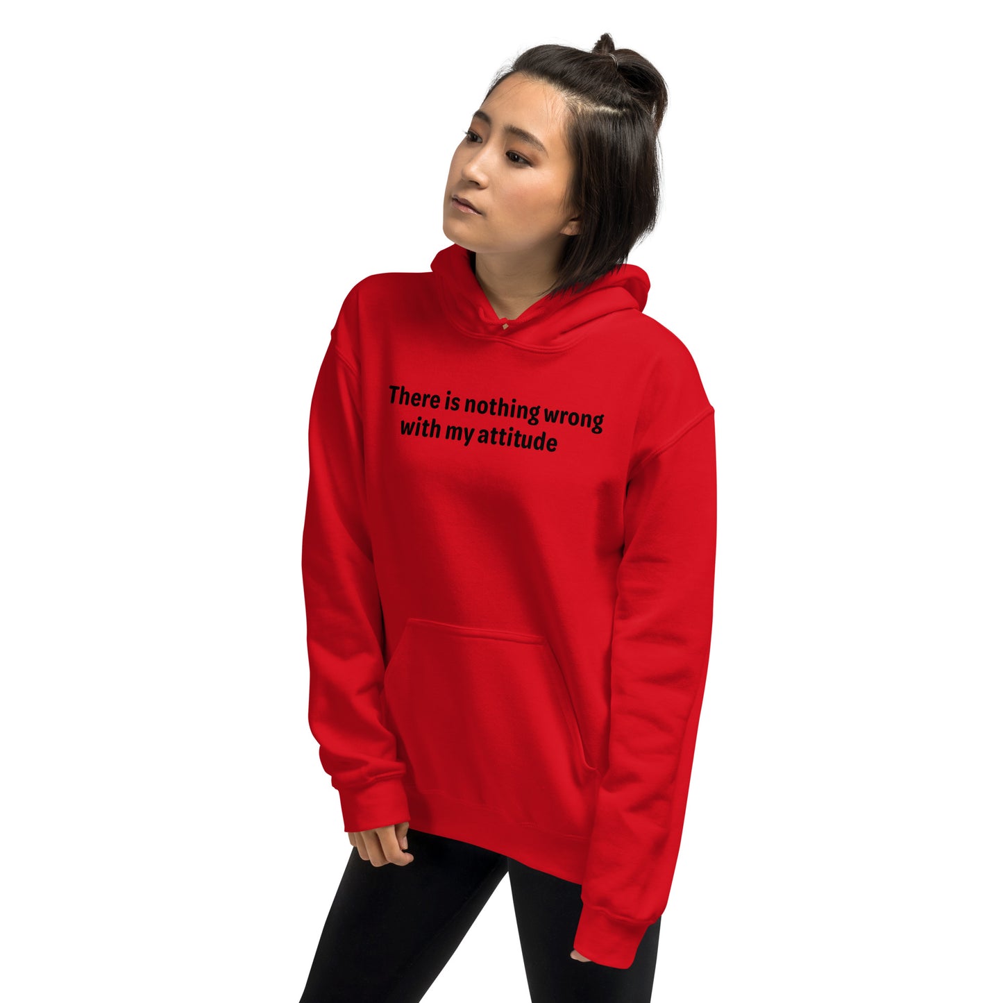 Attitude - Black Text - Womens Hoodie