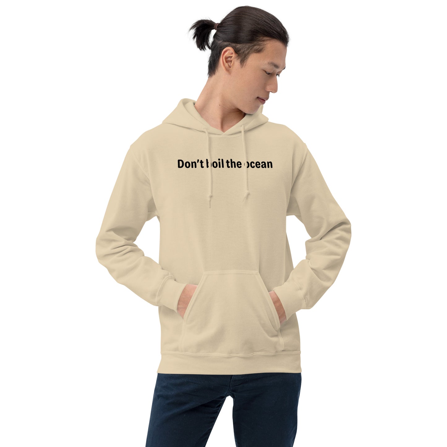 Don't boil the ocean - Black Text - Mens Hoodie