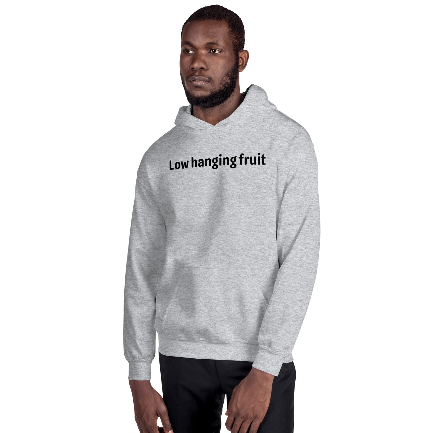 Low hanging fruit - Black Text - Mens Hoodie