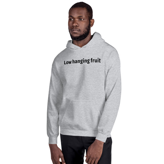 Low hanging fruit - Black Text - Mens Hoodie