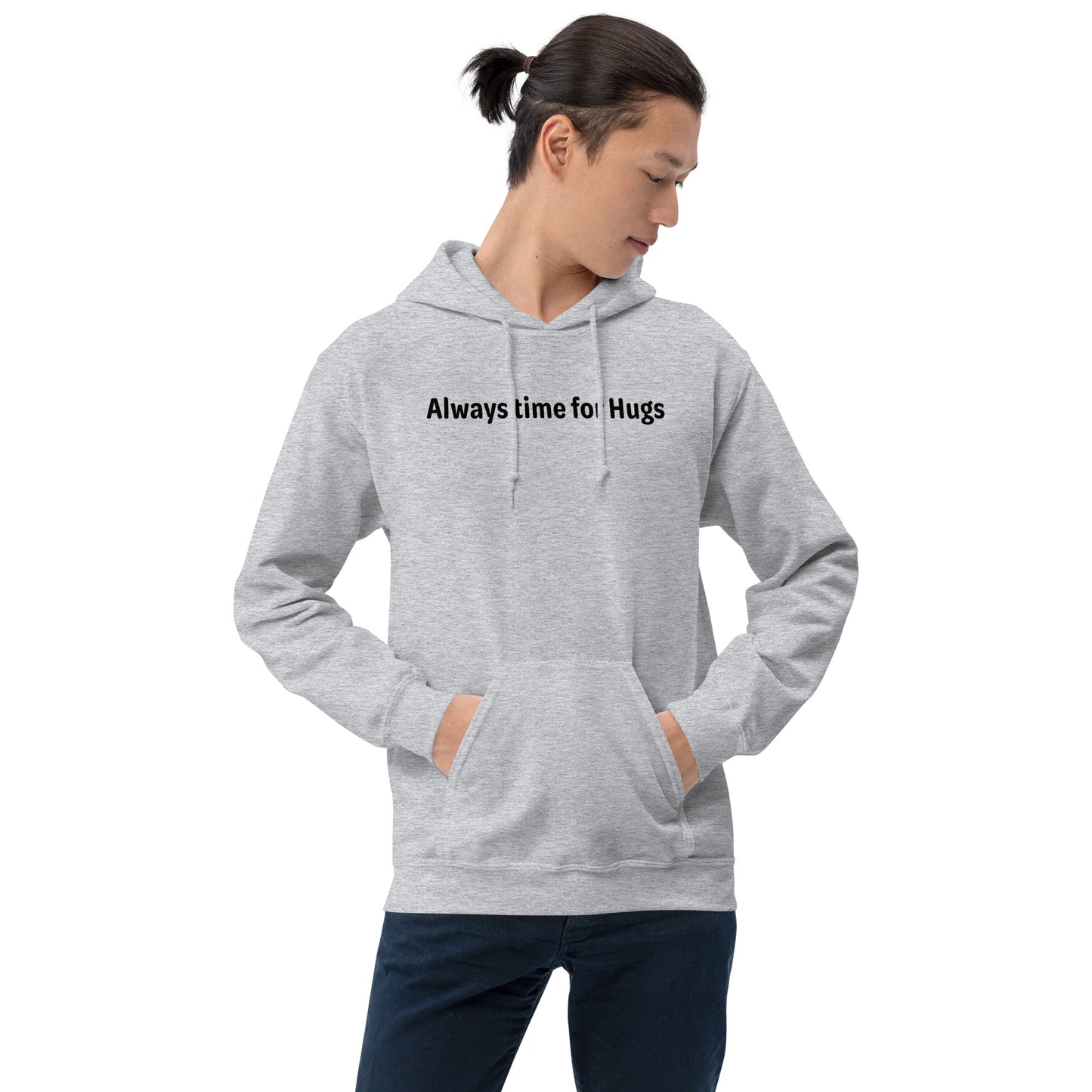 Always time for hugs - Black Text - Mens Hoodie