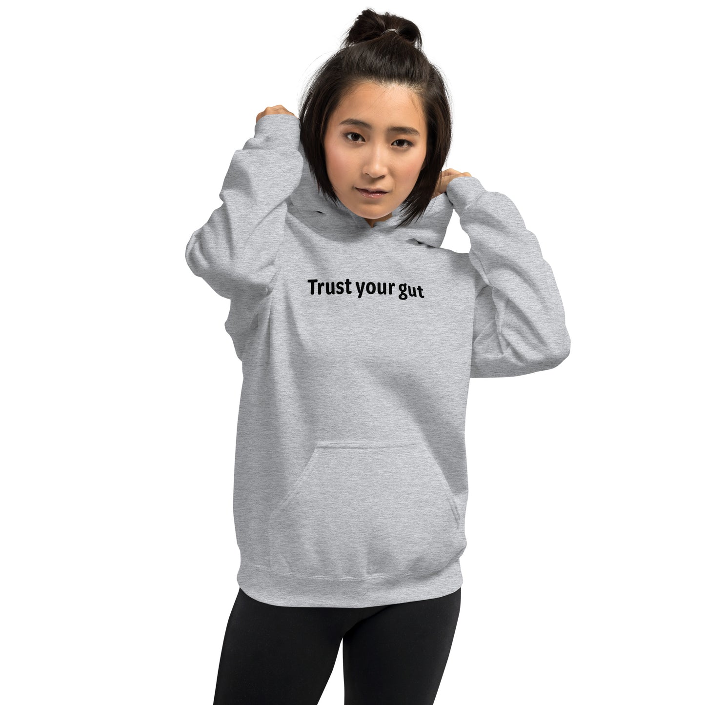 Trust your gut - Black text - Womens hoodie