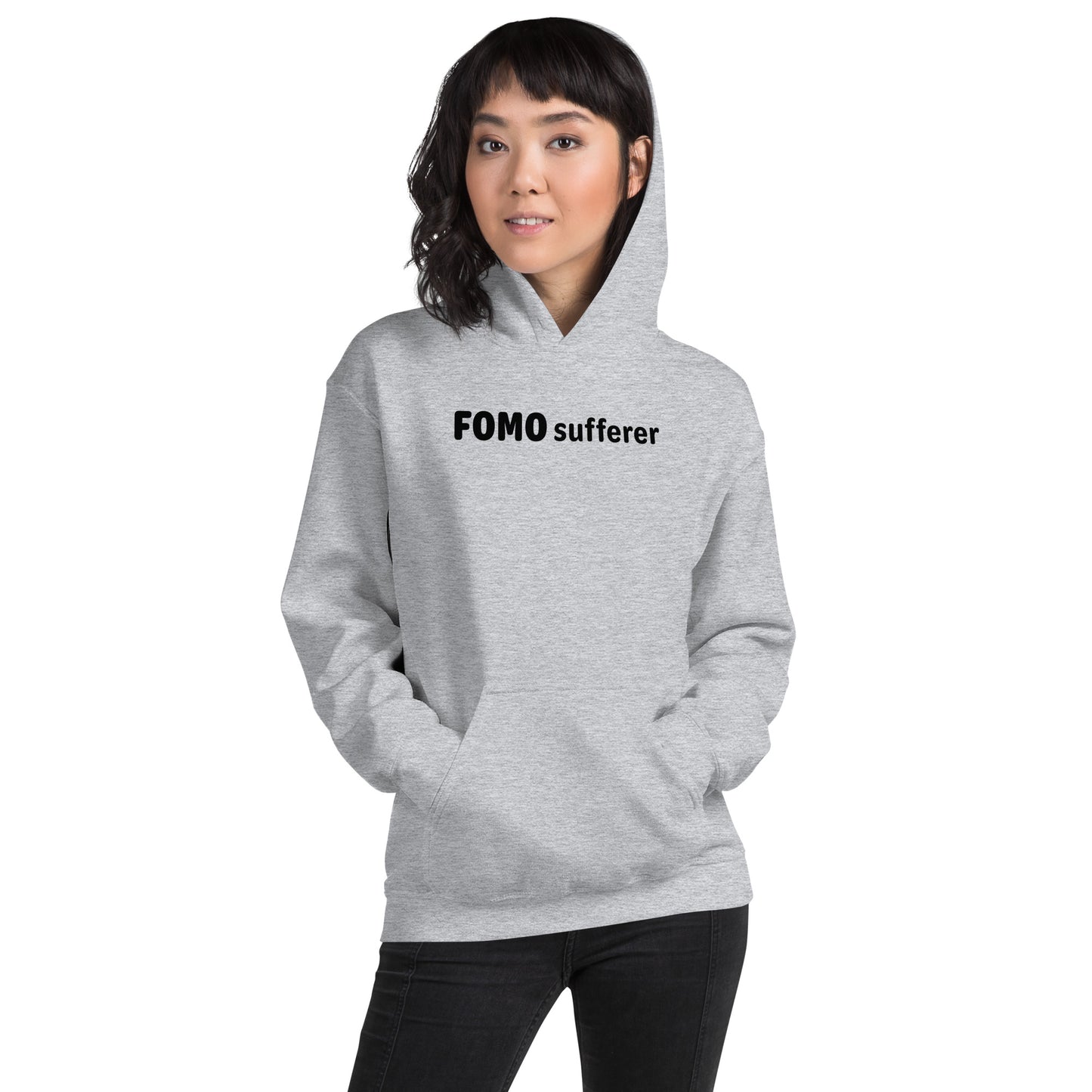 FOMO Sufferer - Black Text - Womens Hoodie