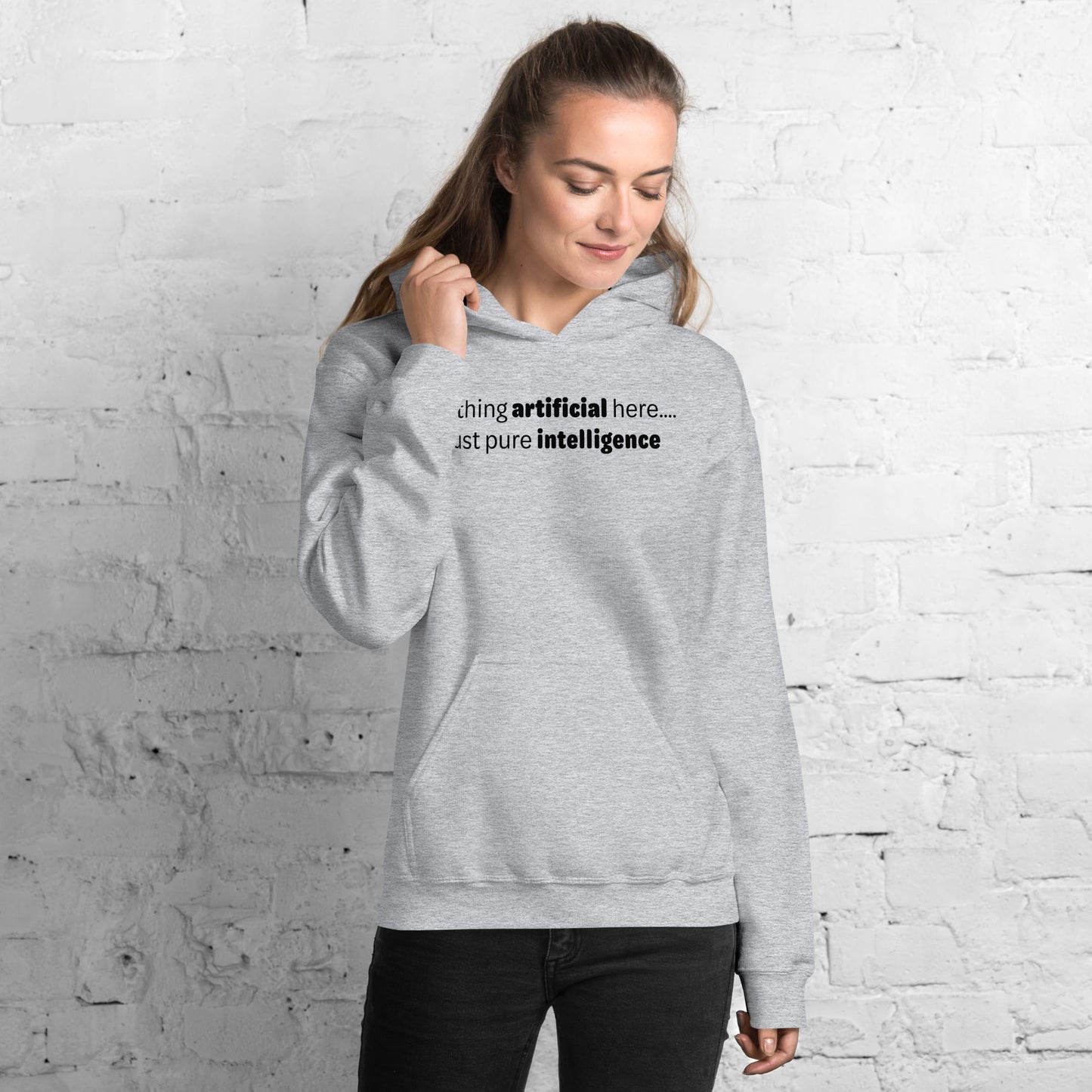 Artificial Intelligence - Black Text - Womens Hoodie