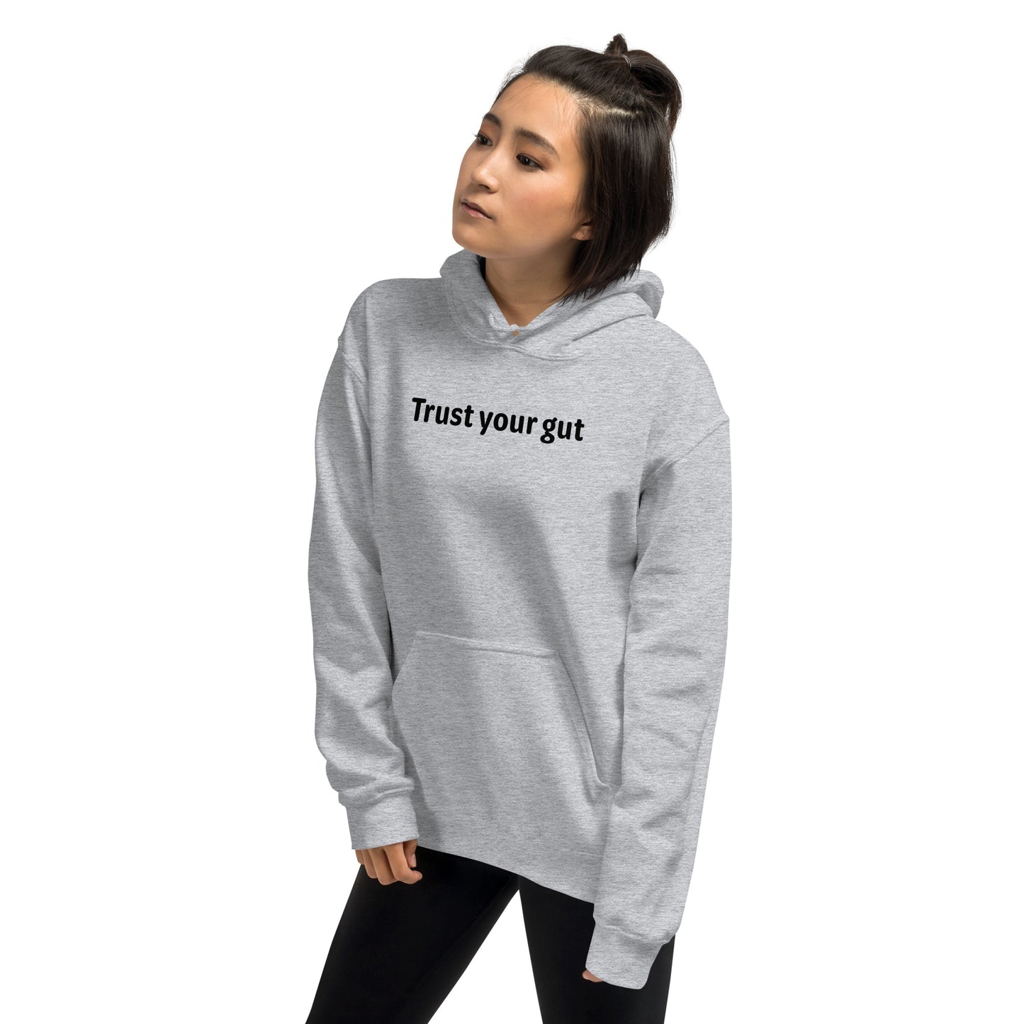 Trust your gut - Black text - Womens hoodie