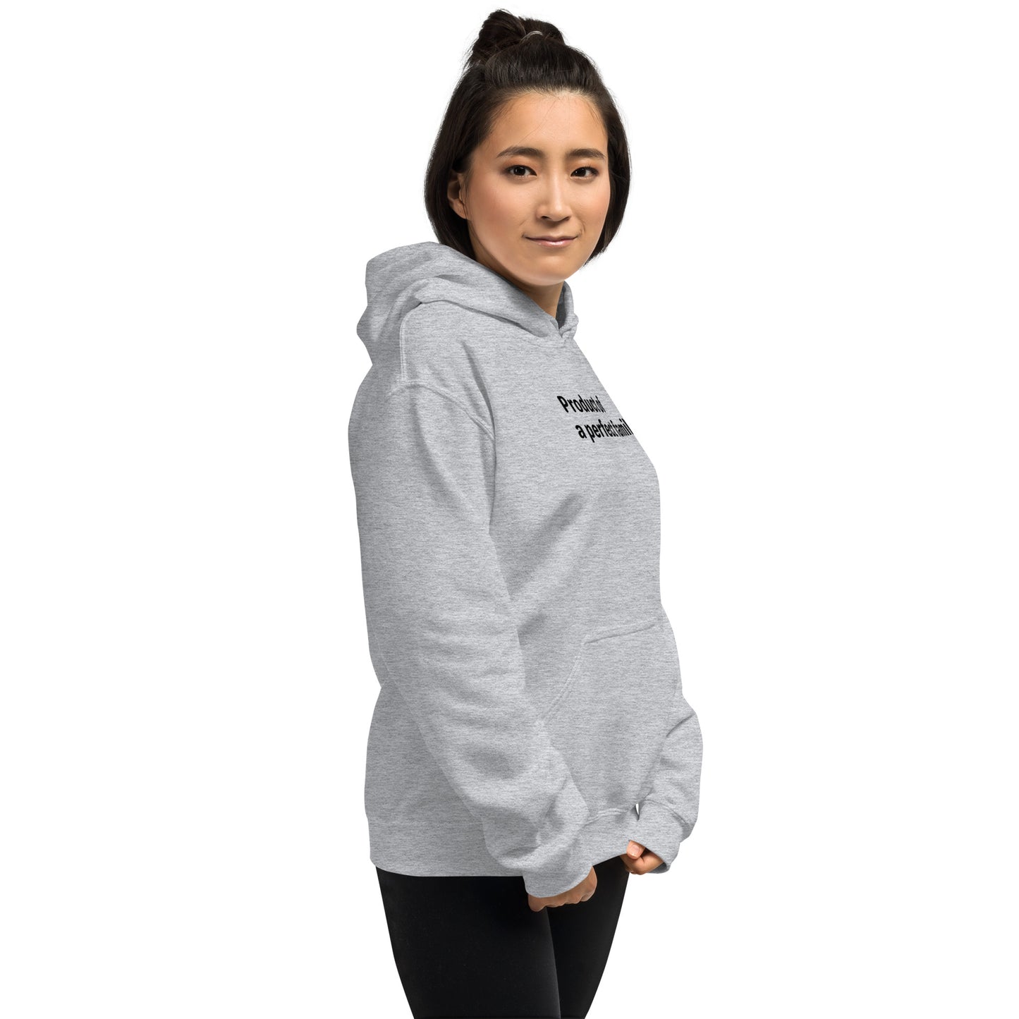 Product of - Black text - Womens hoodie