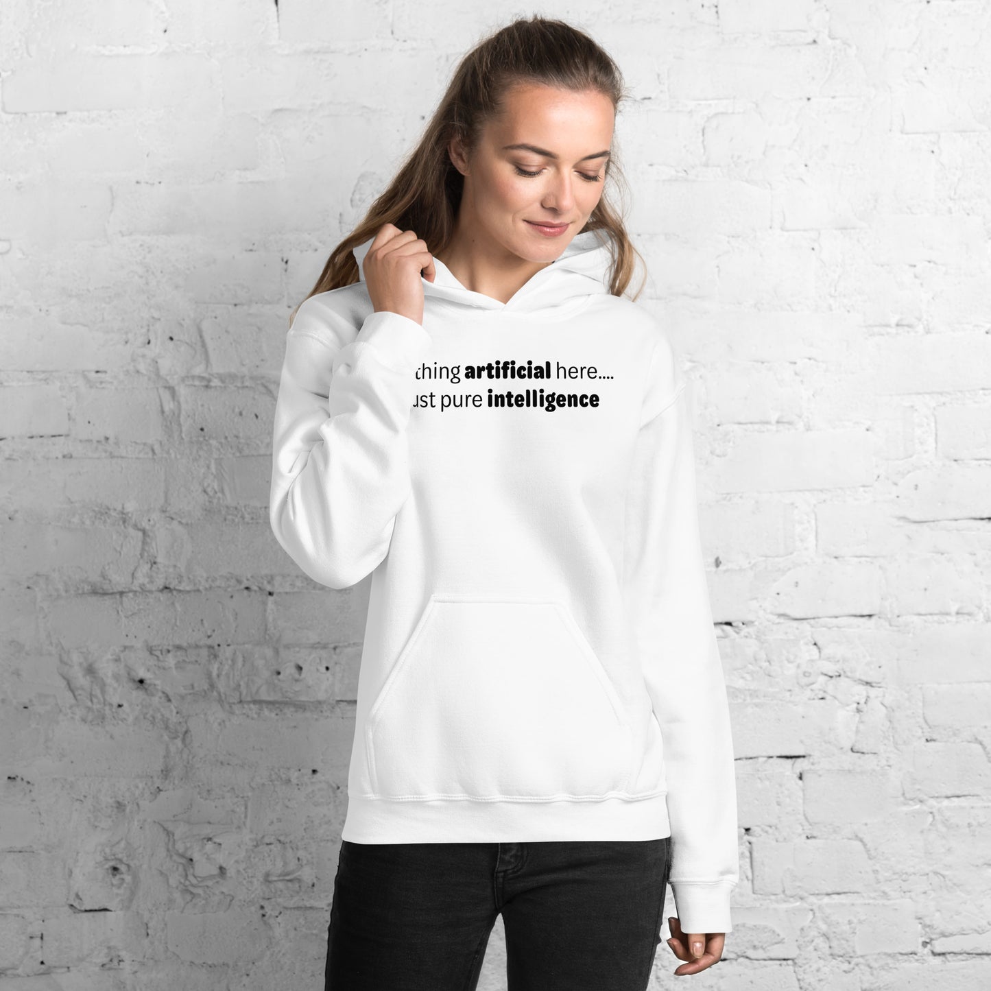 Artificial Intelligence - Black Text - Womens Hoodie