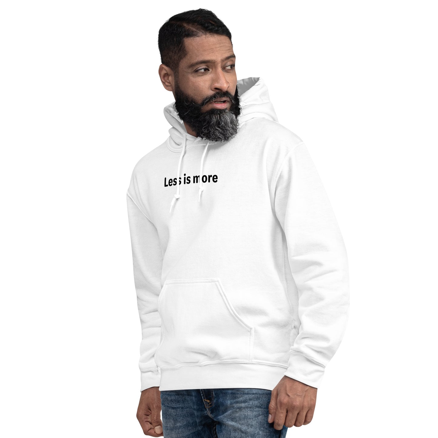 Less is more - Black Text - Mens Hoodie